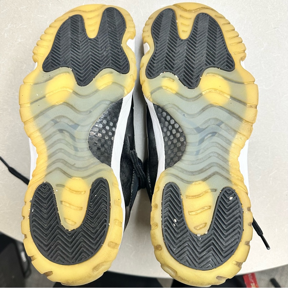 Jordan 11 Black and White Sneakers with Gold Accents - Picture 7 of 10